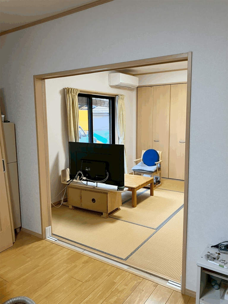 お客様下準備完了後の開口部