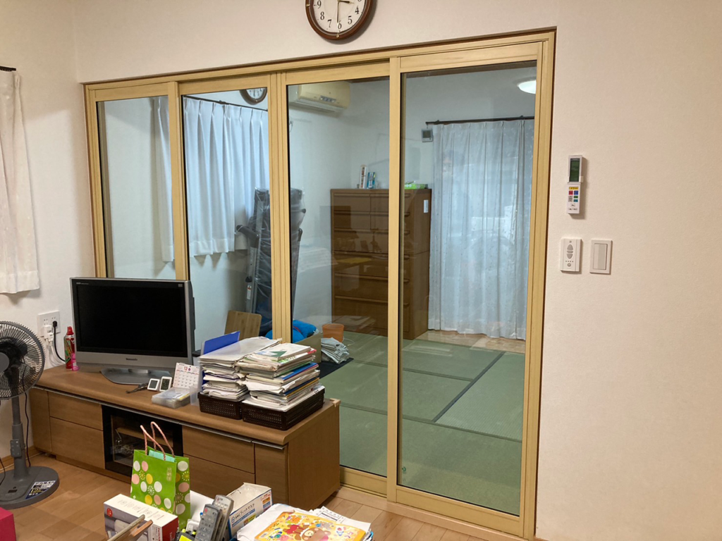 室内防音引戸（内窓プラスト＆防音合わせガラス）施工後