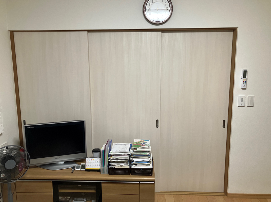 施工前の既存引戸