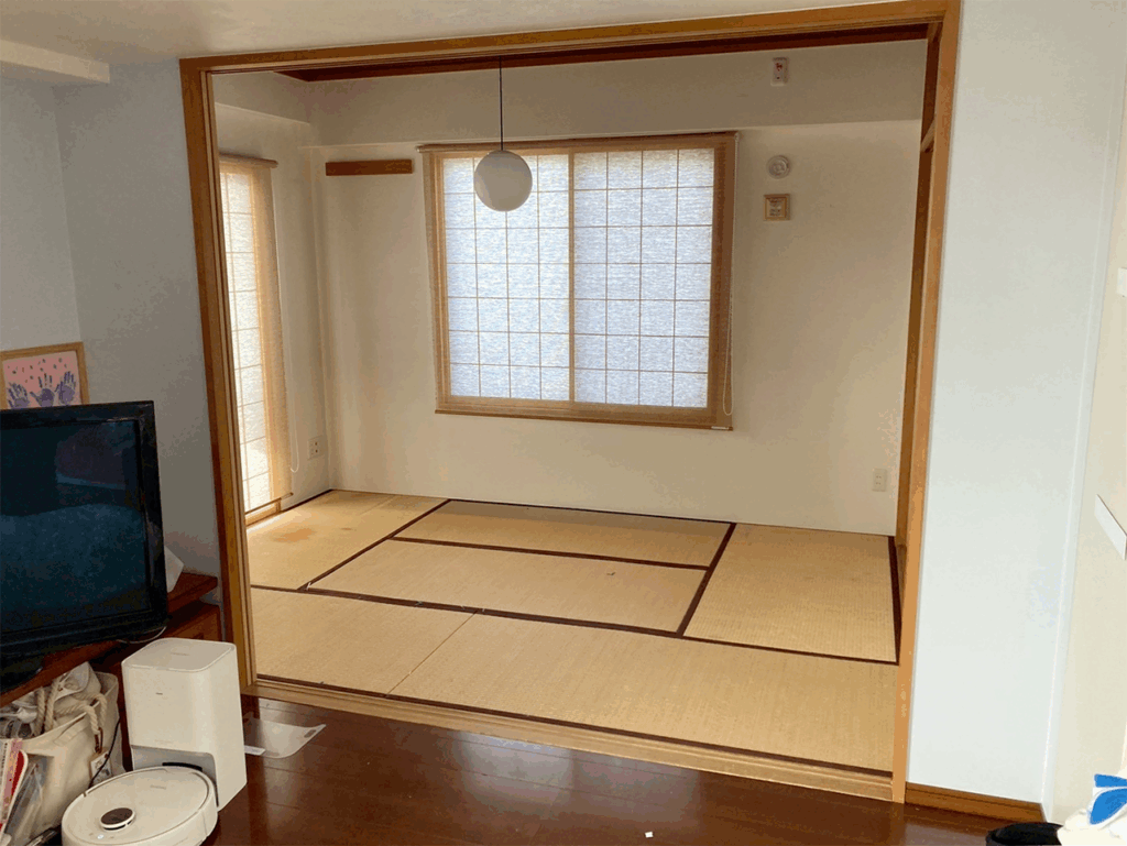 施工前の和室（畳）