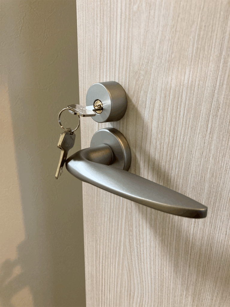 室内防音ドアシリンダー錠