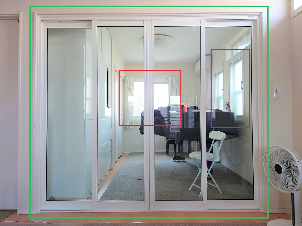 防音内窓リフォーム室内防音引戸リフォーム施工後